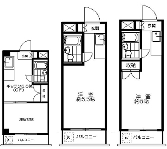 アサヒヒルズの部屋 見取り図